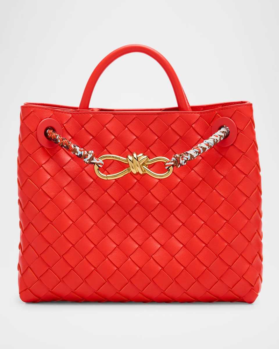 Andiamo Small Leather Top-Handle Bag